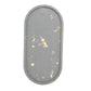 Large Gold Leaf Cement Oval Tray
