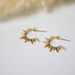Gold Plated Spiked Sun Hoops