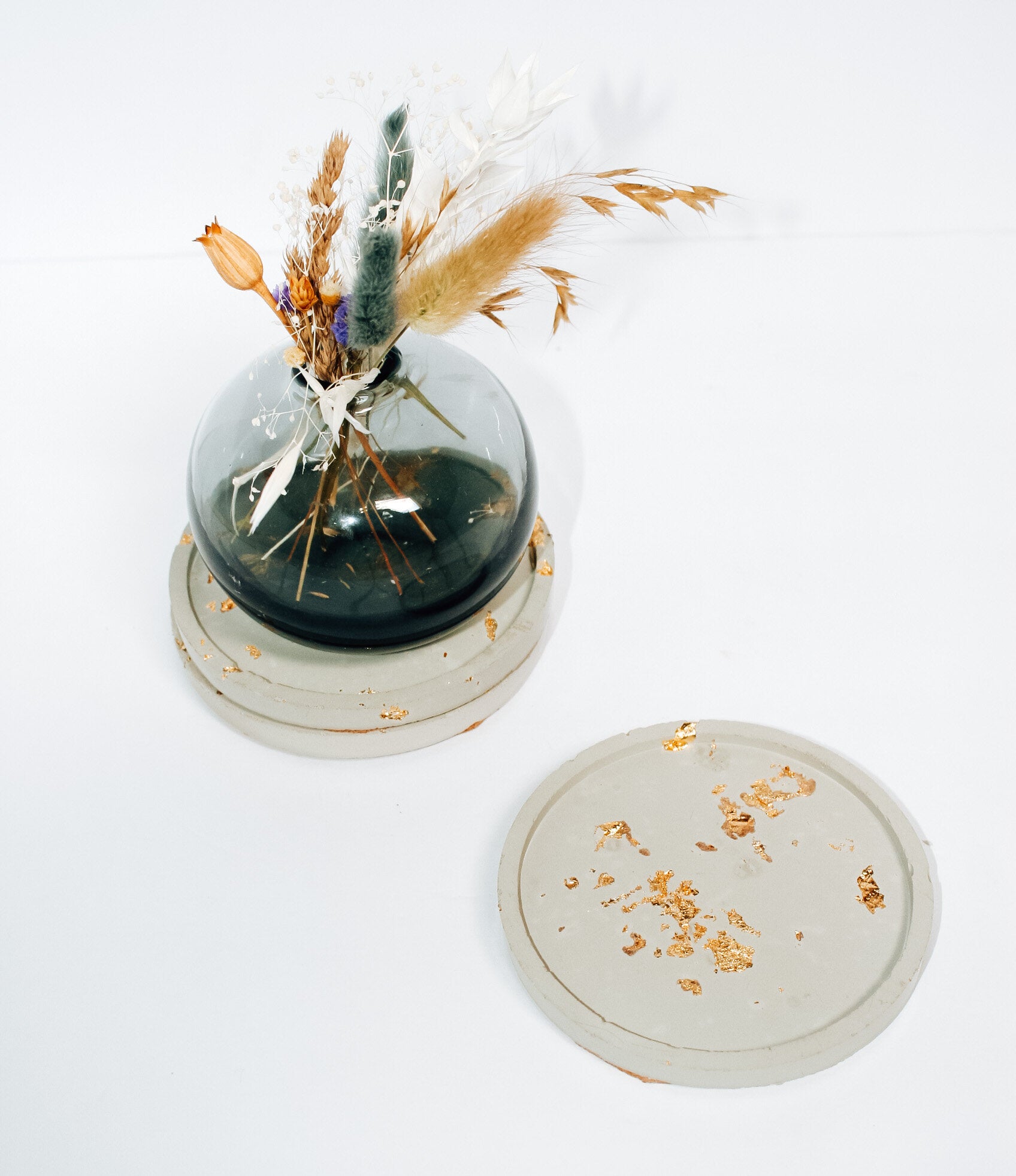 Gold Leaf Cement Coasters
