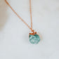 16k Rose Gold Sapphire, Citrine, Aquamarine Necklace