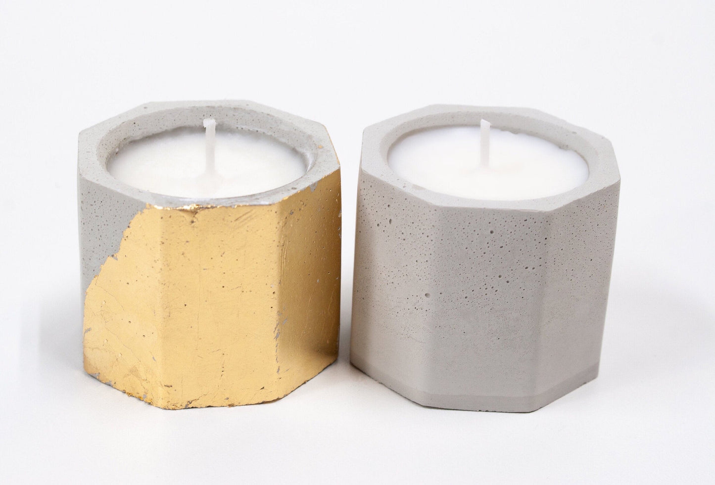 Mini Cement & Gold Soy Candle