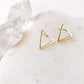 Gold Plated Triangle Stud Earring