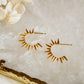 Gold Plated Spiked Sun Hoops