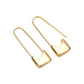 Gold Safety Pin Hoops
