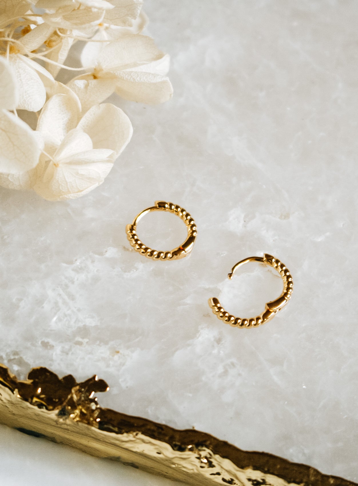 Gold Plated Twisted Hoops